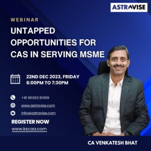 Untapped opportunities for CAS in serving MSME